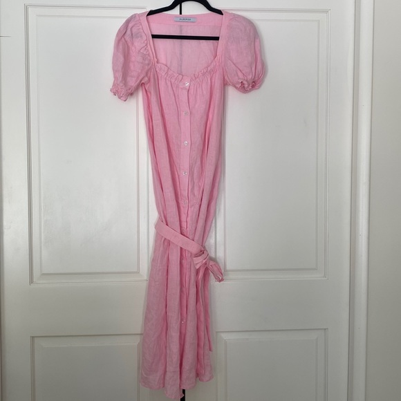Sleeper Dresses | Sleeper Pink Brigitte Linen Maxi Size Xsmall | Color: Pink | Size: Xs | Leesa912's Closet